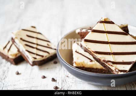 Cheesecake brownies, selektiven Fokus Stockfoto