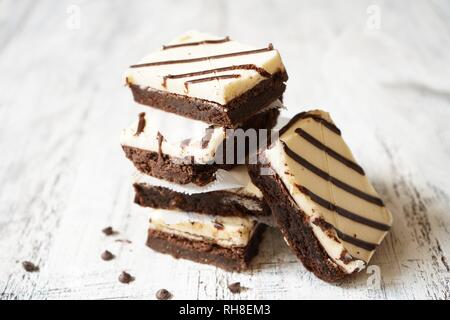 Cheesecake brownies, selektiven Fokus Stockfoto