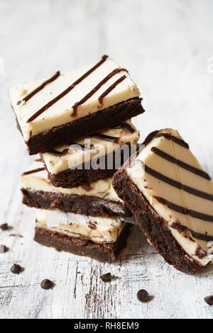 Cheesecake brownies, selektiven Fokus Stockfoto