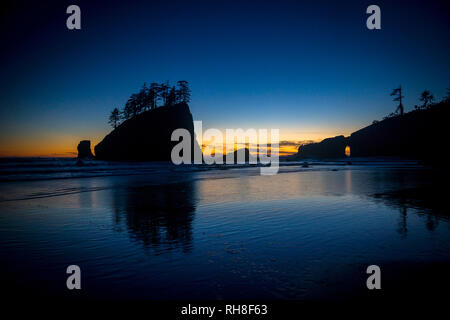 Dieses schöne Lage ist der Strand in der Nähe von La Push im Olympic Nationalpark genannt. Die Gegend berühmt, in den letzten Jahren als Film Lage für tw Stockfoto