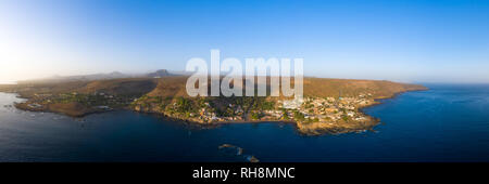 Antenne Panoramablick Cidade Velha Stadt in Santiago - Kap Verde - Cabo Verde Stockfoto