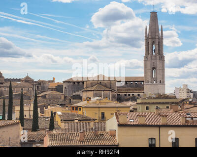 Basilika Sant Feliu, Girona, Spanien Stockfoto