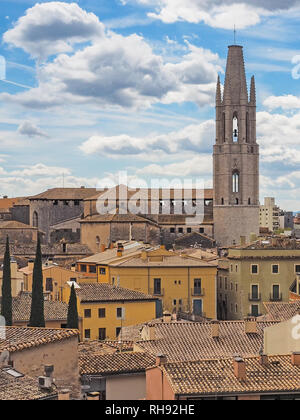 Basilika Sant Feliu, Girona, Spanien Stockfoto