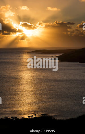 Sonnenuntergang am Muckross in West Donegal, Irland Stockfoto
