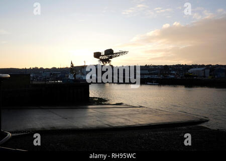 Die schwimmende Brücke Kette Fähre, River Medina, East Cowes, Isle of Wight, Großbritannien. Stockfoto