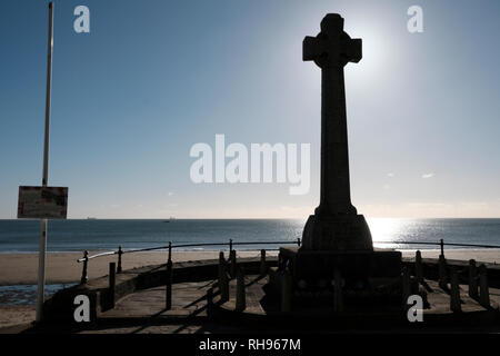 Das Kriegerdenkmal, Sandown Bay, Sandown, Isle of Wight, Großbritannien Stockfoto