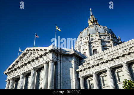 Rathaus, Stadt und Bezirk von San Francisco, San Francisco, Kalifornien, USA Stockfoto