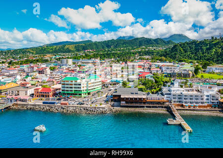 Hafen von Roseau, Dominica. Stockfoto