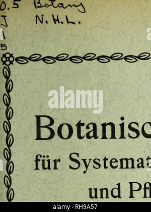 . Botanische Jahrbu? cher fu?r Systematik, Pflanzengeschichte und Pflanzengeographie. Botanik; Plantengeografie; Paleobotanie; Taxonomie; Pflanzen. Der THF-Botanische Jahrbücher für Systematik, Pflanzengeschichte und Pflanzengeographie herausgegeben von A. Engler Einundfünfzigster Band Fünftes Heft mit 14 Figuren im Text und 2 Abb. auf Tafeln. Bitte beachten Sie, dass diese Bilder sind von der gescannten Seite Bilder, die digital für die Lesbarkeit verbessert haben mögen - Färbung und Aussehen dieser Abbildungen können nicht perfekt dem Original ähneln. extrahiert. Engler, Adolf, 1844-1930. Stuttgart: Schweiz Stockfoto