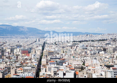 Ansicht von Athen von Akropolis Stockfoto