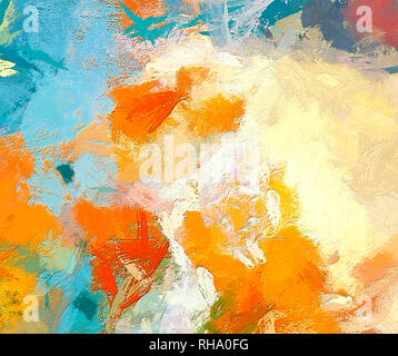 Abstrakte künstlerischen Hintergrund. In warmen, lebhaften Textur. Moderne Impressionismus Wand Kunst für Drucken. Surrealer Abstraktion zum Verkauf auf Lager. Moderne Einrichtung Stockfoto