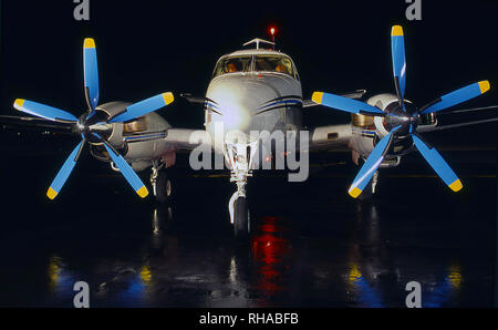 Beechcraft King Air private Turbo-Prop-Flugzeug Stockfoto