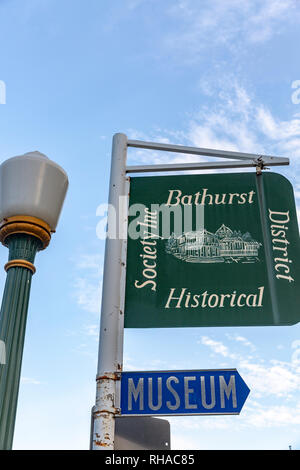 Bathurst Bezirk historische Gesellschaft unterzeichnen und Museum, Bathurst, New South Wales, Australien Stockfoto