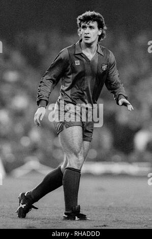 MARK HUGHES, FC Barcelona, 1986 Stockfoto