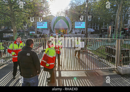 London, Großbritannien, 21. November 2013: Xbox spiel Event am Leicester Square in London, UK. Stockfoto