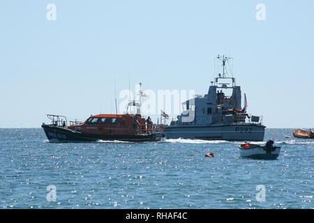 HMS Ladegerät anwesend bei Selsey RNLI Lifeboat Tag im August 2018 Stockfoto