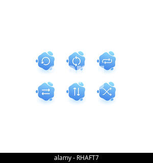 Moderne Flüssigkeit Benachrichtigung Pfeil Vektor icon Stockfoto