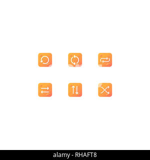 Moderne Flüssigkeit Benachrichtigung Pfeil Vektor icon Stockfoto