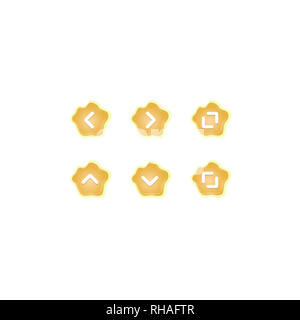 Moderne Flüssigkeit Benachrichtigung Pfeil Vektor icon Stockfoto