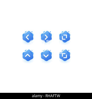 Moderne Flüssigkeit Benachrichtigung Pfeil Vektor icon Stockfoto