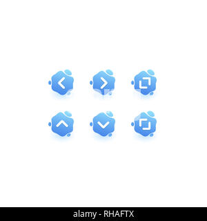 Moderne Flüssigkeit Benachrichtigung Pfeil Vektor icon Stockfoto