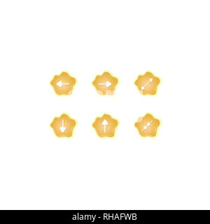 Moderne Flüssigkeit Benachrichtigung Pfeil Vektor icon Stockfoto