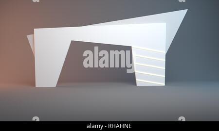 3D-Rendering einer branding Ausstellung Design für ein Logo platzieren oder andere Verwendungen Stockfoto