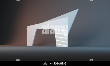 3D-Rendering einer branding Ausstellung Design für ein Logo platzieren oder andere Verwendungen Stockfoto