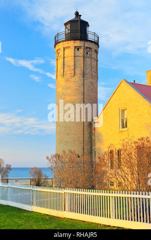 Mackinac Point Licht, Mackinaw City, Michigan, USA Stockfoto