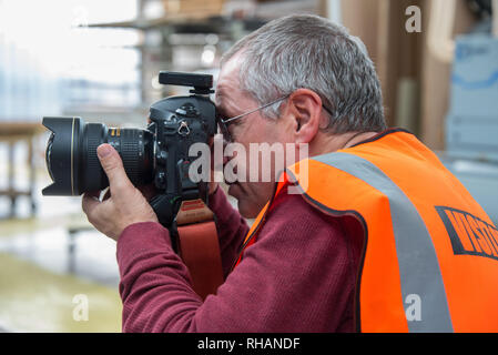 Fotograf bei der Arbeit Stockfoto