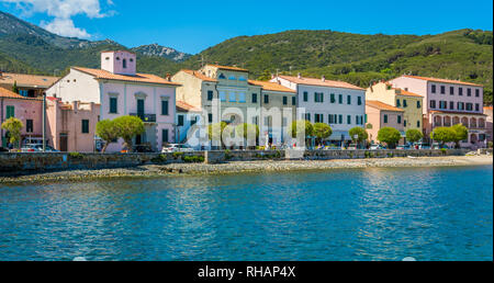 Malerische Anblick in Marciana Marina, Elba, Toskana, Italien. Stockfoto