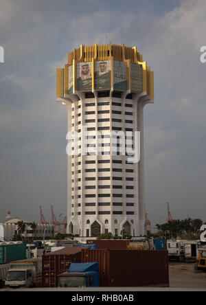 Islamische port Tower, Mekka Provinz, Jeddah, Saudi-Arabien Stockfoto