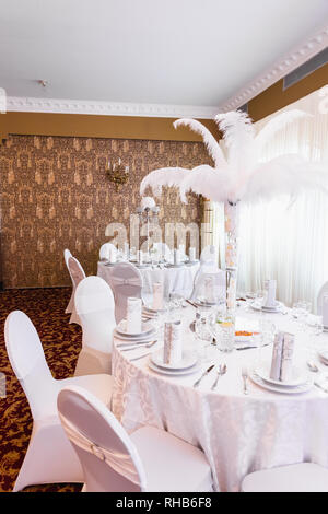 Luxus Dinner rooom Hochzeit Stockfoto
