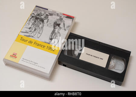 VHS-Kassette von 1992 die Tour de France Stockfoto