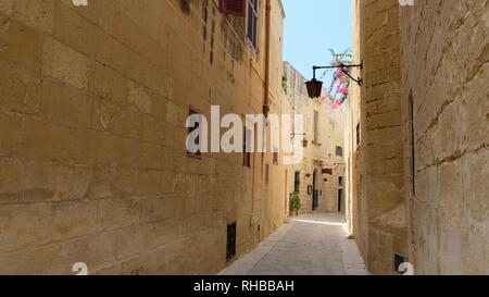 Mdina, in der Insel von Malta, ist einer der am meisten besuchten Orte im Volksmund von Reisenden. Es ist Geschichte Spuren, die mehr als 4000 Jahre. Stockfoto