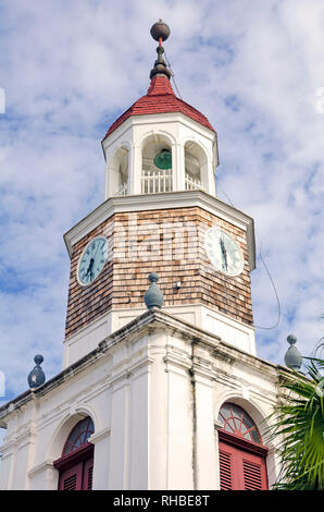 Der Turm Gebäude ist eine lutherische Kirche durch die Dänen in den 1750er Jahren gebaut, St. Croix, US Virgin Islands Stockfoto