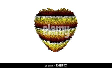 3D-Rendering für eine colorul Anlage auf weißem Hintergrund Stockfoto