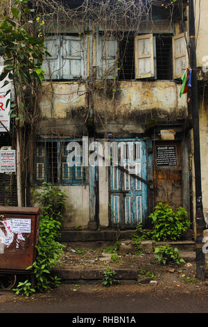 Altes Haus auf Pune Street, shaniwar Peth, Pune, Maharashtra Stockfoto