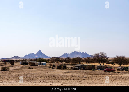 SWAKOPMUND, NAMIBIA August 02, 2018 Haus in der mondesa Slum von Swakopmund am 09 Oktober 2014. In Namibia über 27,6 Prozent der Haushalte sind klasse Stockfoto