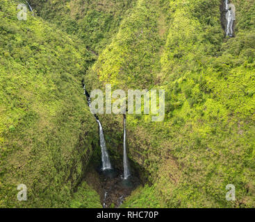 Garten Insel Kauai aus Hubschrauber Tour Stockfoto