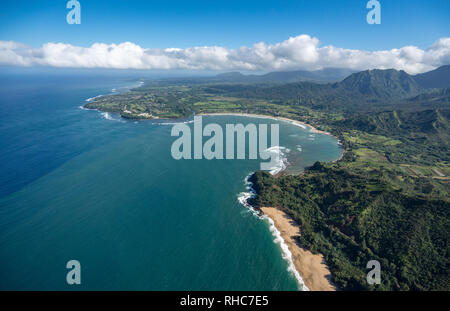 Garten Insel Kauai aus Hubschrauber Tour Stockfoto