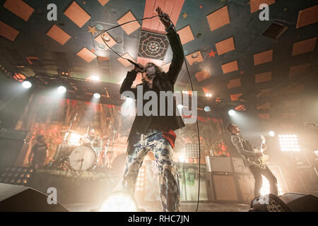 Glasgow, Schottland, Großbritannien. 1 Feb, 2019. Kalifornische Rockband rivalisierenden Söhne, in Konzert im Barrowlands Ballsaal, Kredit: Stuart Westwood/Alamy leben Nachrichten Stockfoto