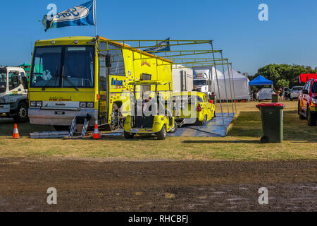 Portland, Victoria, Australien. 2 Feb, 2019. WildBunch aufgeladenen Outlaws - 02. Februar 2019 - Südküste Raceway - Portland - Victoria - Australien. Pit Lane. Credit: Brett Keating/Alamy leben Nachrichten Stockfoto