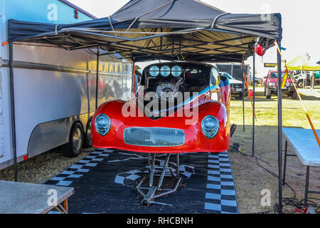 Portland, Victoria, Australien. 2 Feb, 2019. WildBunch aufgeladenen Outlaws - 02. Februar 2019 - Südküste Raceway - Portland - Victoria - Australien. Pit Lane. Credit: Brett Keating/Alamy leben Nachrichten Stockfoto