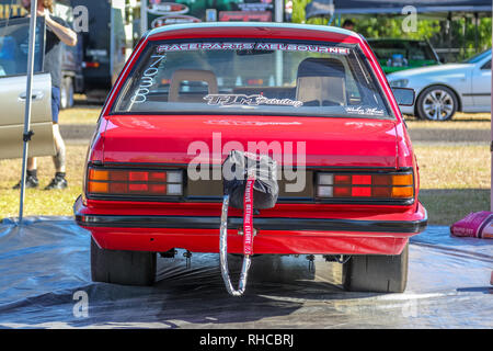 Portland, Victoria, Australien. 2 Feb, 2019. WildBunch aufgeladenen Outlaws - 02. Februar 2019 - Südküste Raceway - Portland - Victoria - Australien. Pit Lane. Credit: Brett Keating/Alamy leben Nachrichten Stockfoto