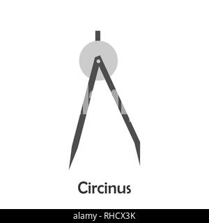 Circinus im Comic-stil, Schule Karte für Zicklein, Vorschule Aktivität für Kinder, Vector Illustration Stock Vektor