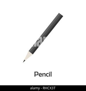 Bleistift im Comic-stil, Schule Karte für Zicklein, Vorschule Aktivität für Kinder, Vector Illustration Stock Vektor