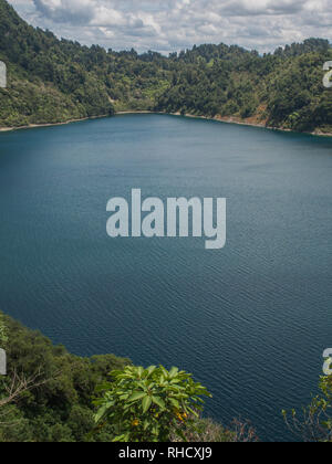 See Waikaremona, im Sommer, von Waihirere Bluff, Te Urewera National Park, North Island, Neuseeland Stockfoto