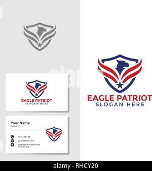 Eagle bird logo Vorlage mit Business Card Design Vector Stock Vektor