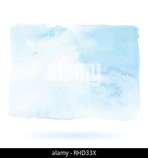 Handgemalte Kunst Aquarell Blau Farbe auf aquarell papier Stock Vektor